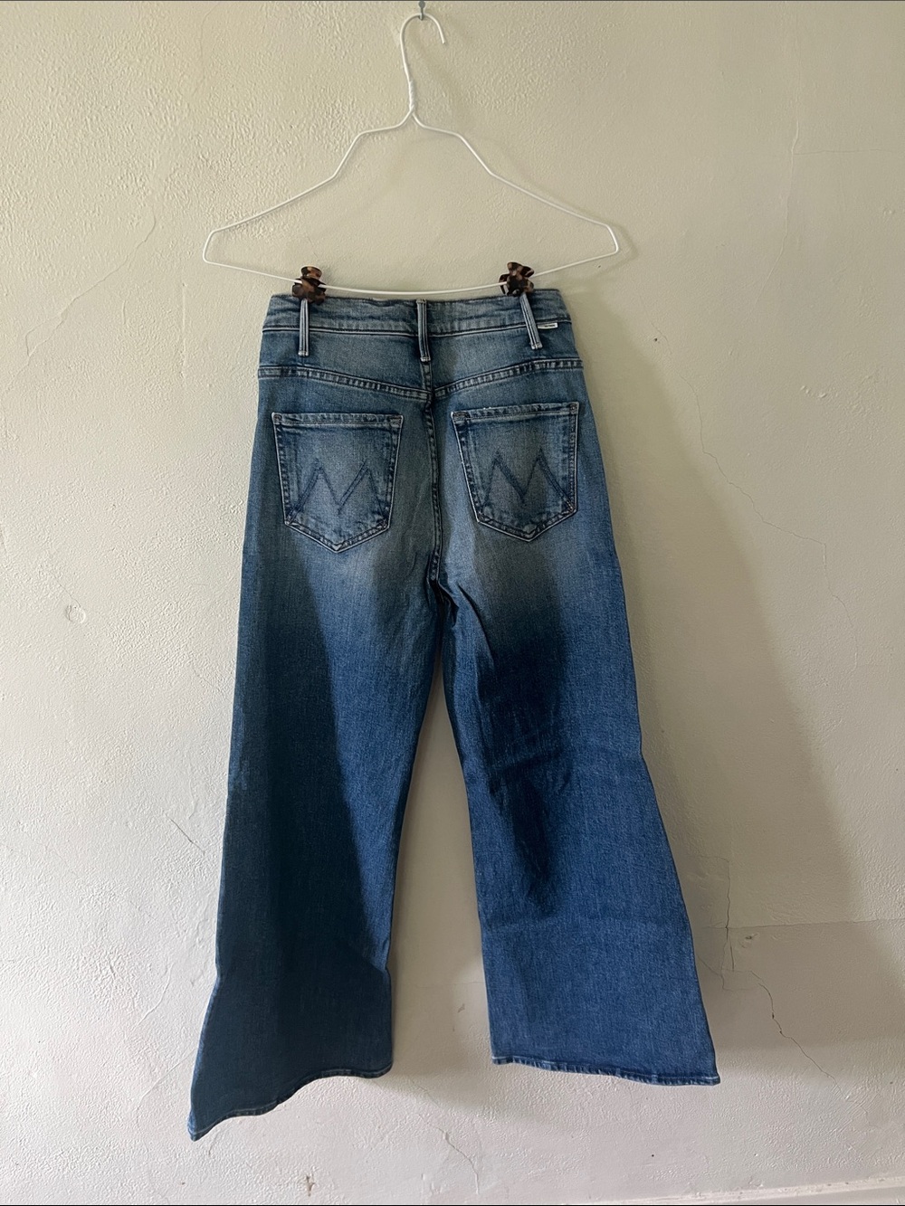 MOTHER The Hustler Roller Ankle Wide-Leg High-Rise Jean High on The Hog Wash 27 - Picture 4 of 4